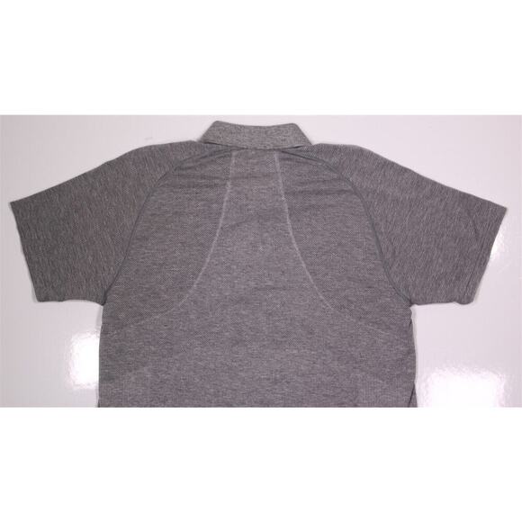 Lululemon Men's Evolution Gray Knit Golf Performance Polo Shirt~ Medium - Picture 7 of 8